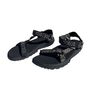 Teva Terra FI Sport Walking Sandals Velcro hiking outdoors black green mens 10